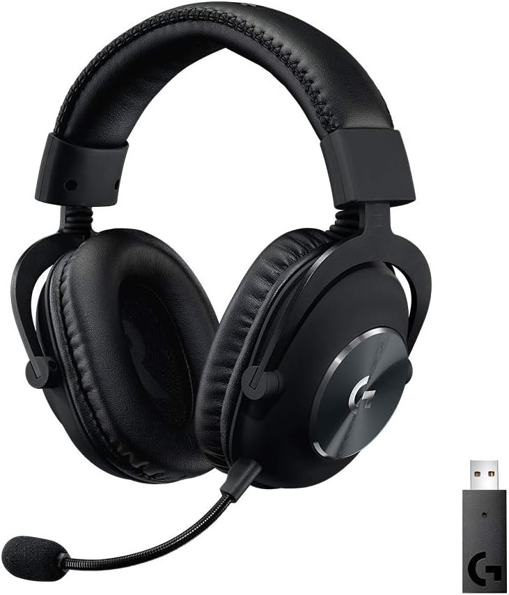 Logitech G PRO X Wireless Lightspeed Gaming Headset Gen 1: Blue VO!CE Mic Filter Tech, 50 mm PRO-G Drivers, and DTS Headphone:X 2.0 Surround Sound - Black - Image 2
